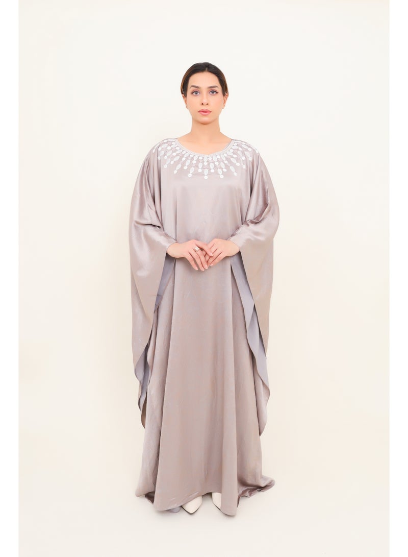Obaha Wide jalabiya with embroidery - Image 1